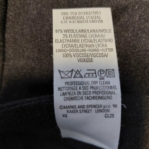 Marks & Spencer Wool Coral Pencil Skirt, US Size 6-8 - Picture 5 of 8